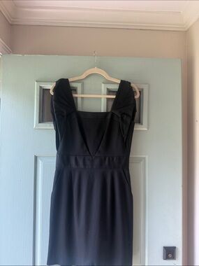 Laila Azhar Black Square-Neck Cocktail Dress